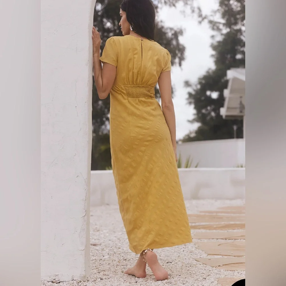 Free People Yellow Midi Dress - Picture 3 of 9